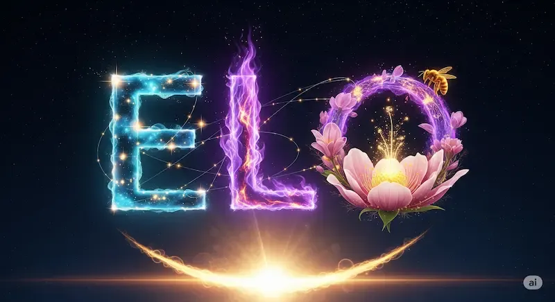 Uma representação abstrata dos serviços da ELOnARTE, unindo arte, terapia e tecnologia.